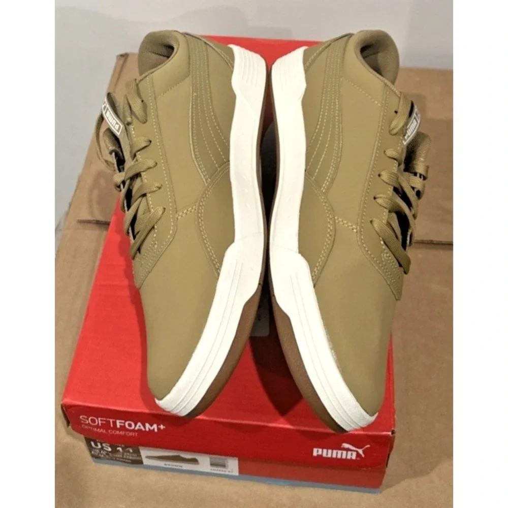 Puma Men Size 11 Skate Sneaker Padded Tongue & Collar Brown Shoes‎